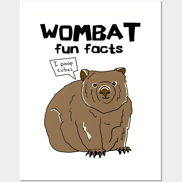 Wombat Fun Facts Wall Art by SNK Kreatures